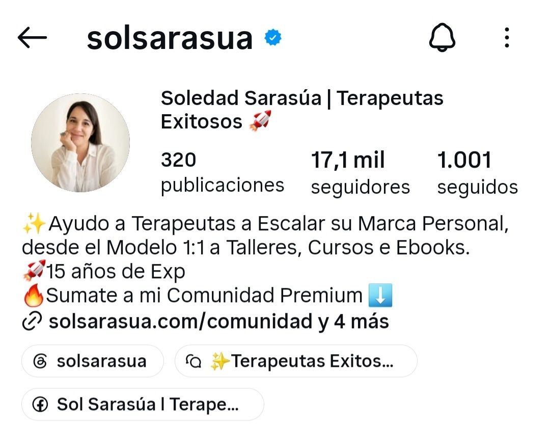 Instagram Comunidad Premium Sol Sarasúa